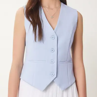 Debenhams, Blue Waistcoat Top