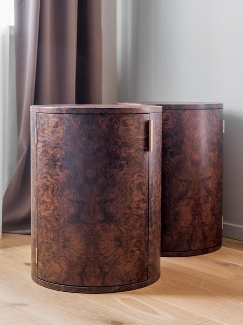 Handcrafted Cylinder Nightstand 