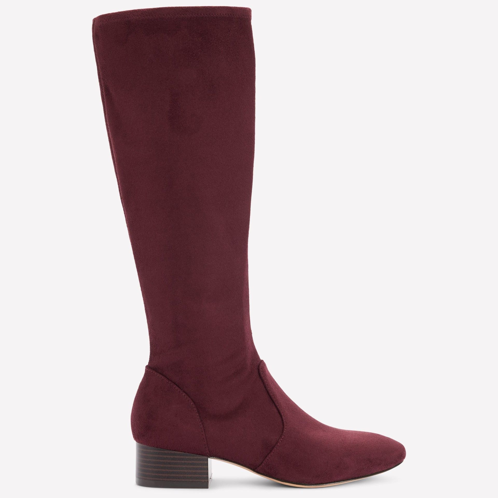Flat Stretch Knee Boots-Chestnut