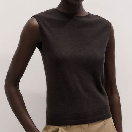ME+EM Chocolate Brown Knitted Vest
