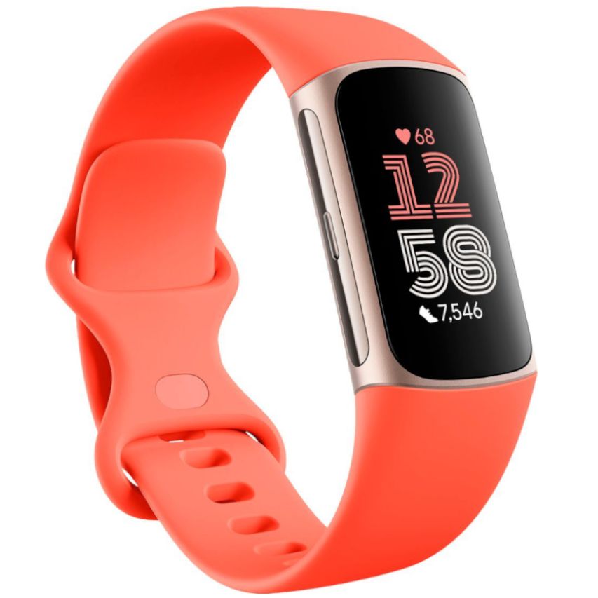 Render of the coral Fitbit Charge 6