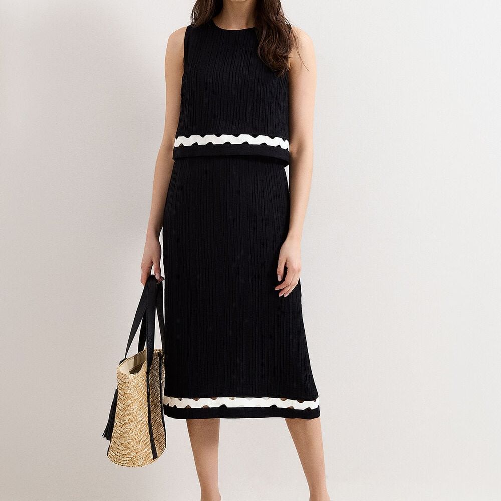 Claire Black Double Layer Dress