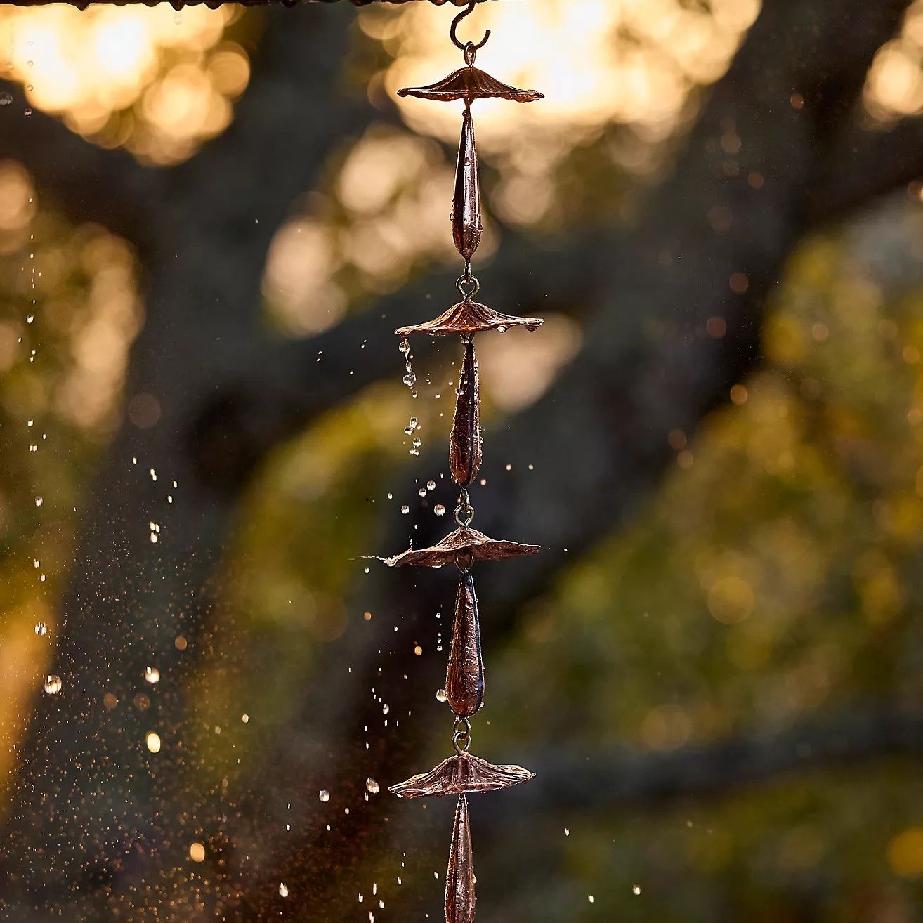 Terrain, Mushroom Copper + Brass Rain Chain