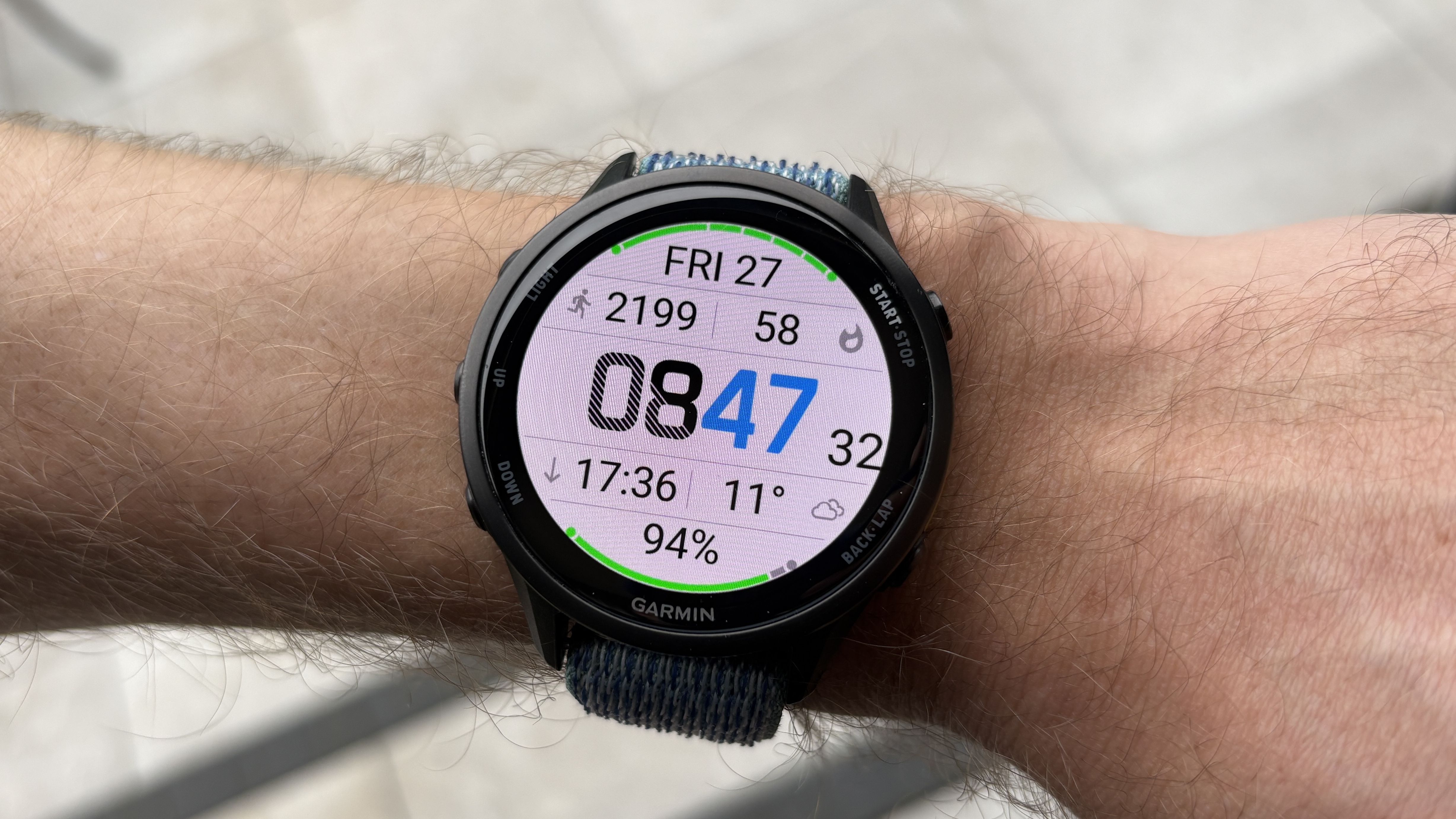 Garmin Glance Watch Face on Forerunner 970