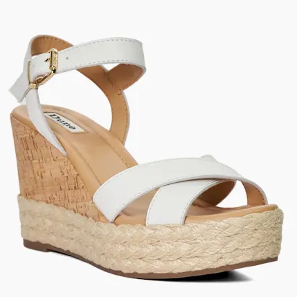 Dune London, Raffia Wedge Sandals