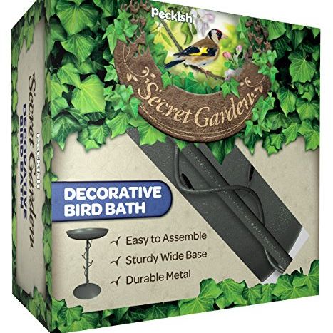 Peckish 60051230 Secret Garden Bird Bath, Green, 10 X 40 X 60 Cm