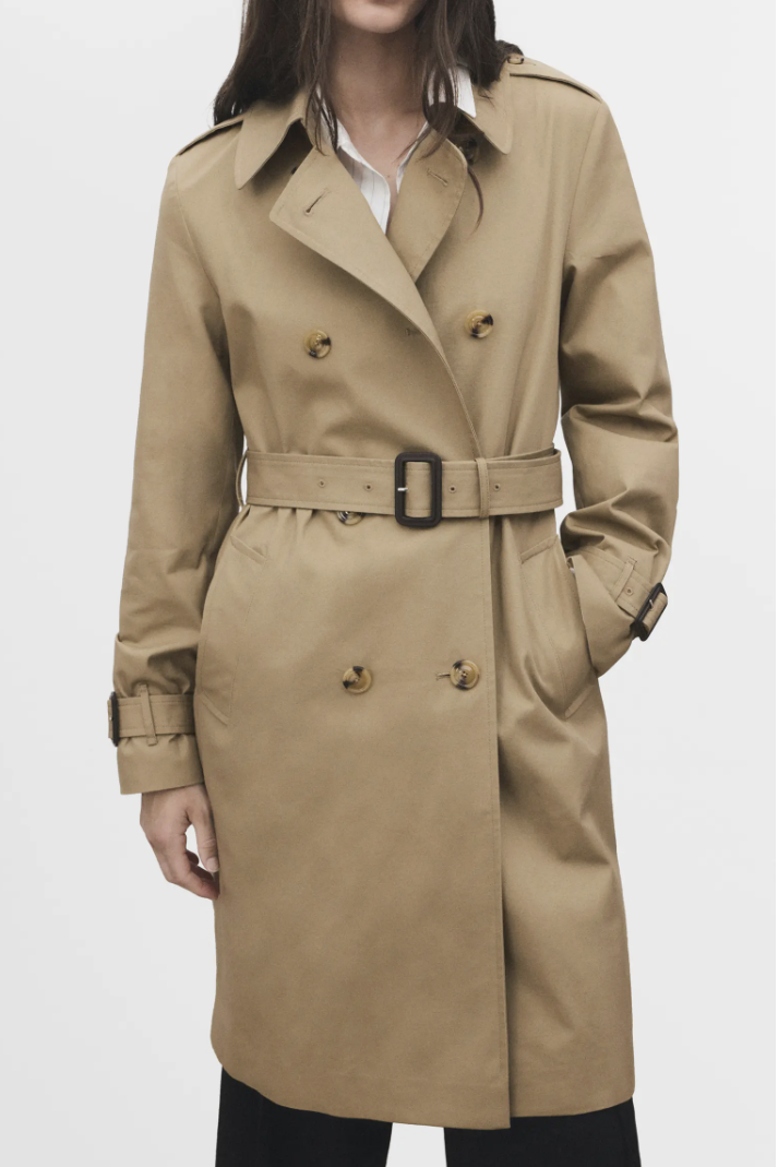 Mango , Classic Belted Trench Coat (Was $150)
