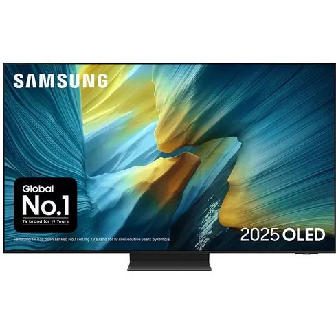 Samsung S95F on a white screen.