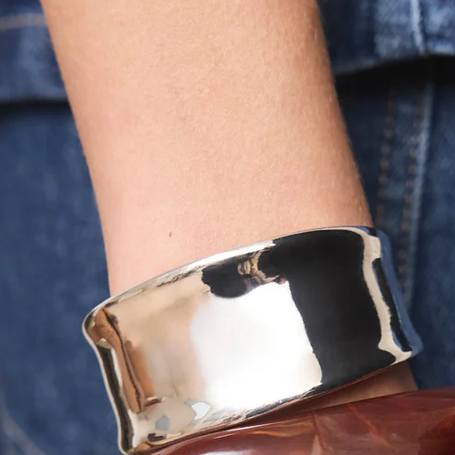 silver wrist cuff
