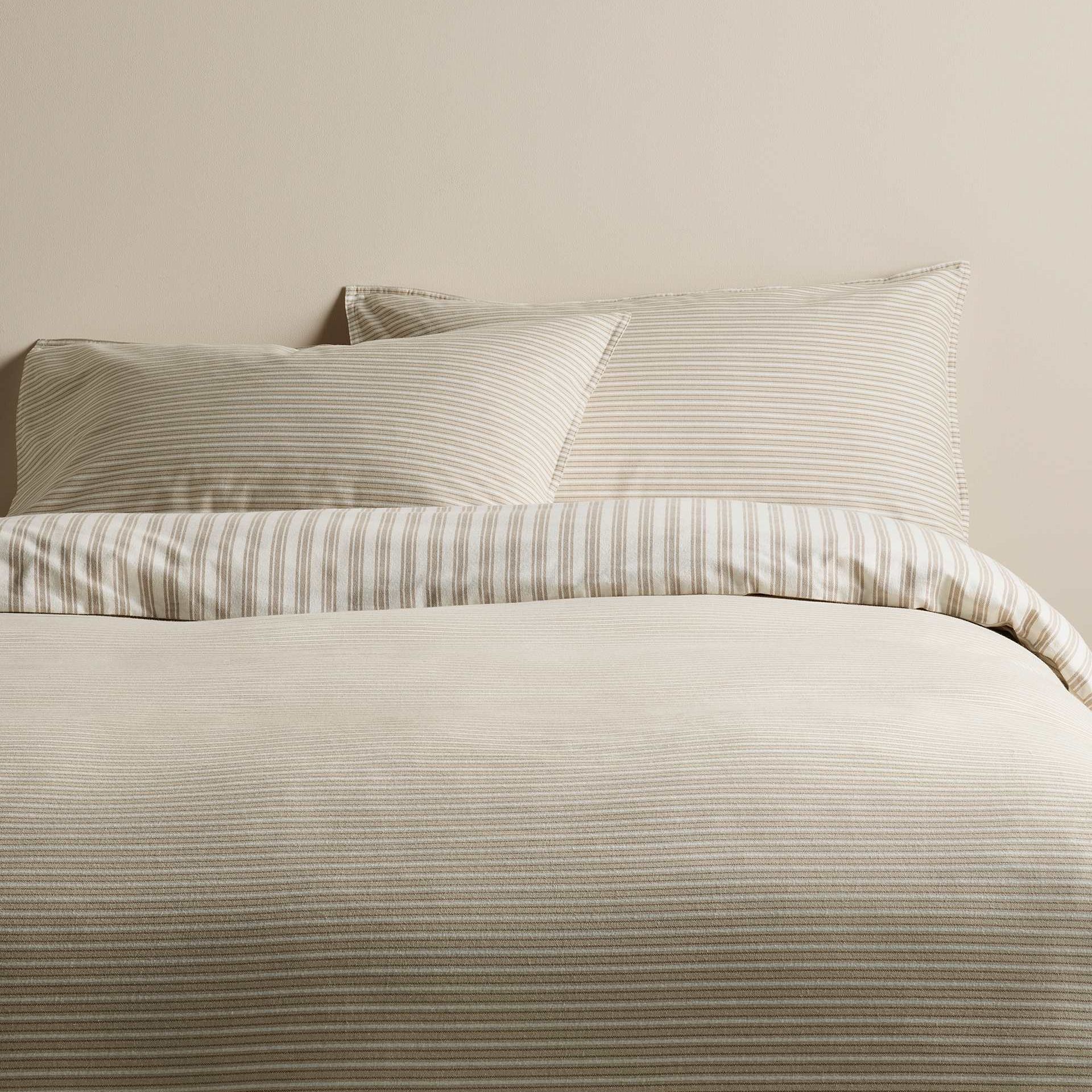 Brushed Cotton Striped Bedding Set