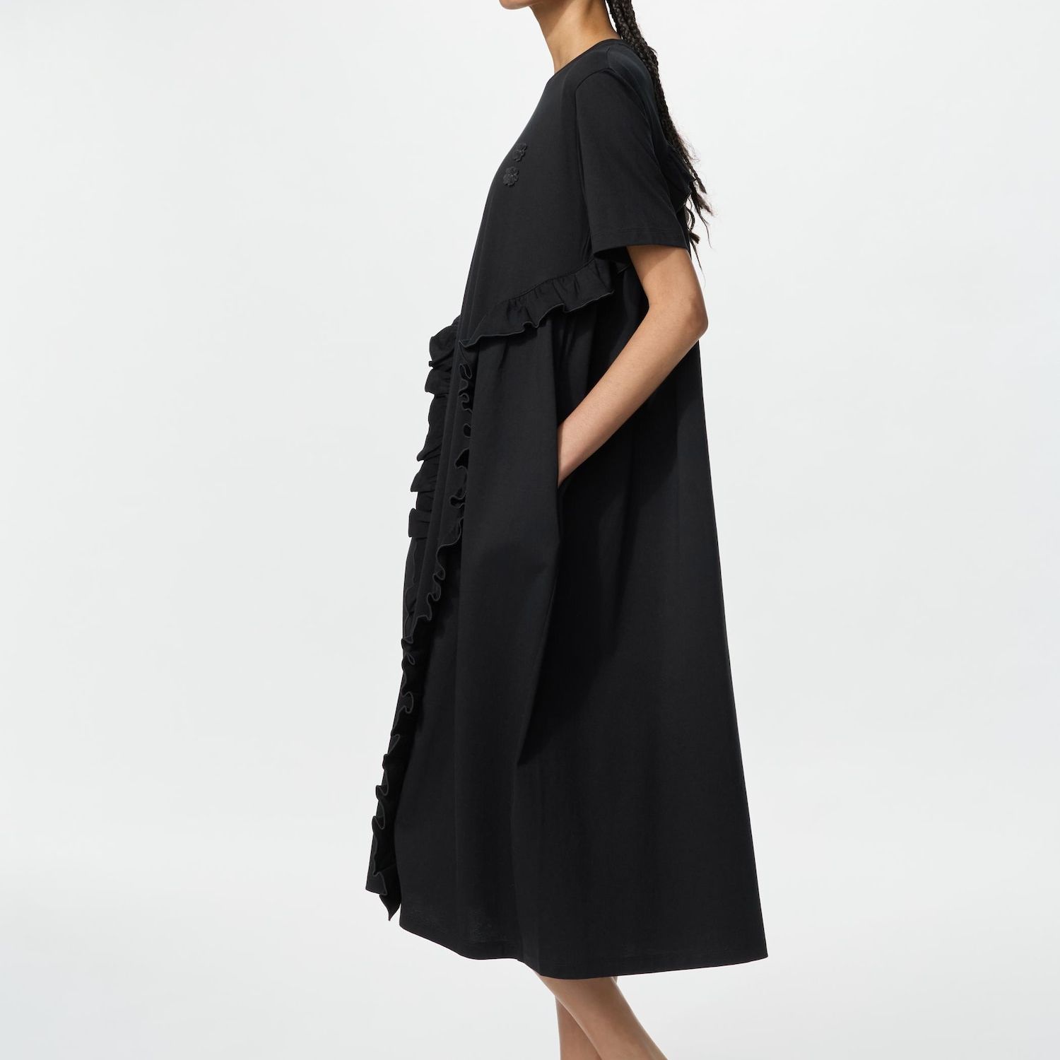 Frill T-Shirt Dress (short Sleeve)