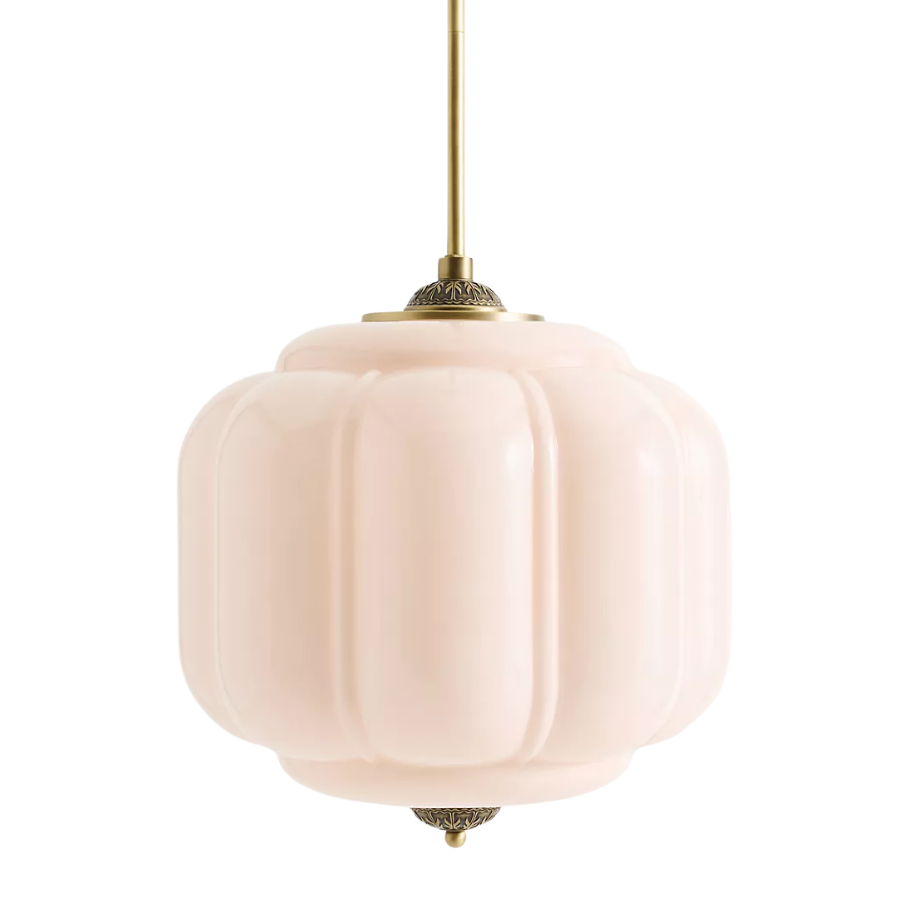 The Eloise Scallop Milk Glass Pendant Ceiling Light