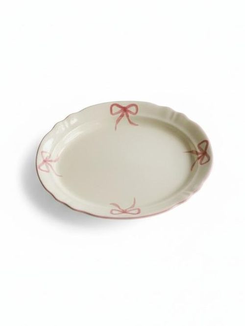 Hand-Painted Stoneware Serving Plate