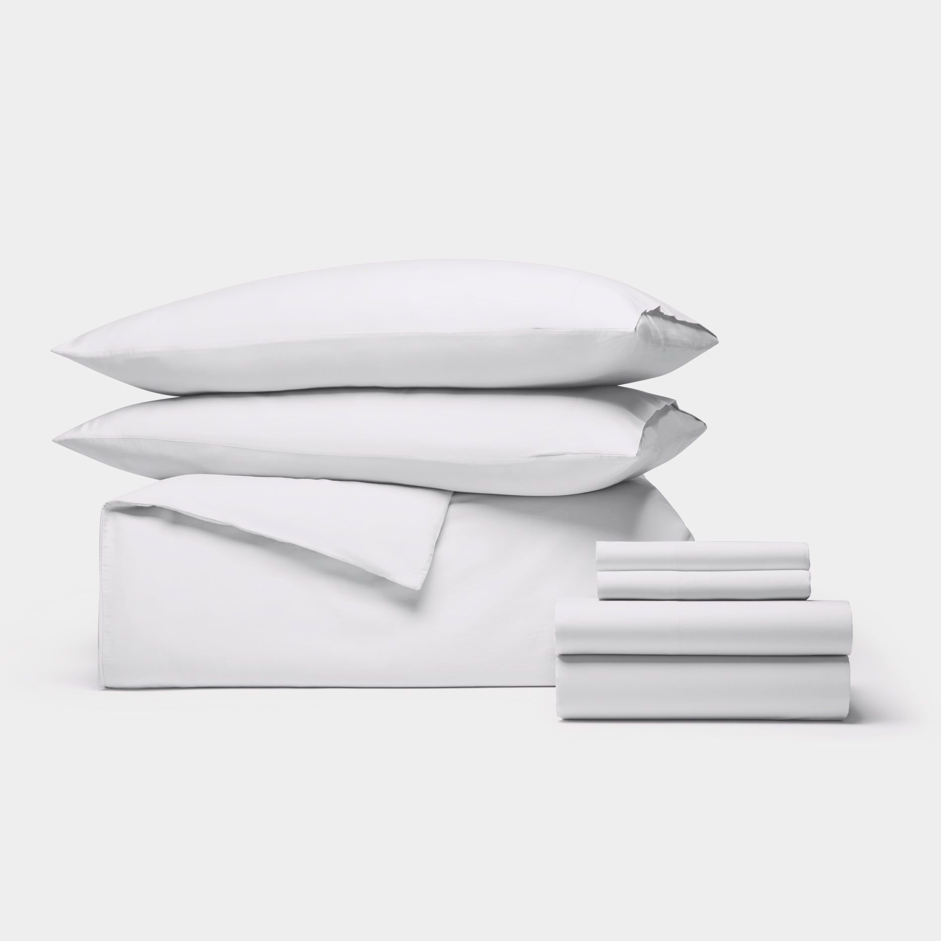Soft-Wash Cotton Bedding Core Bundle - White / Twin