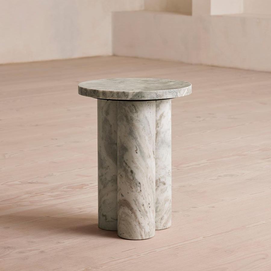 Tisbury Side Table, Fantasy Brown Marble