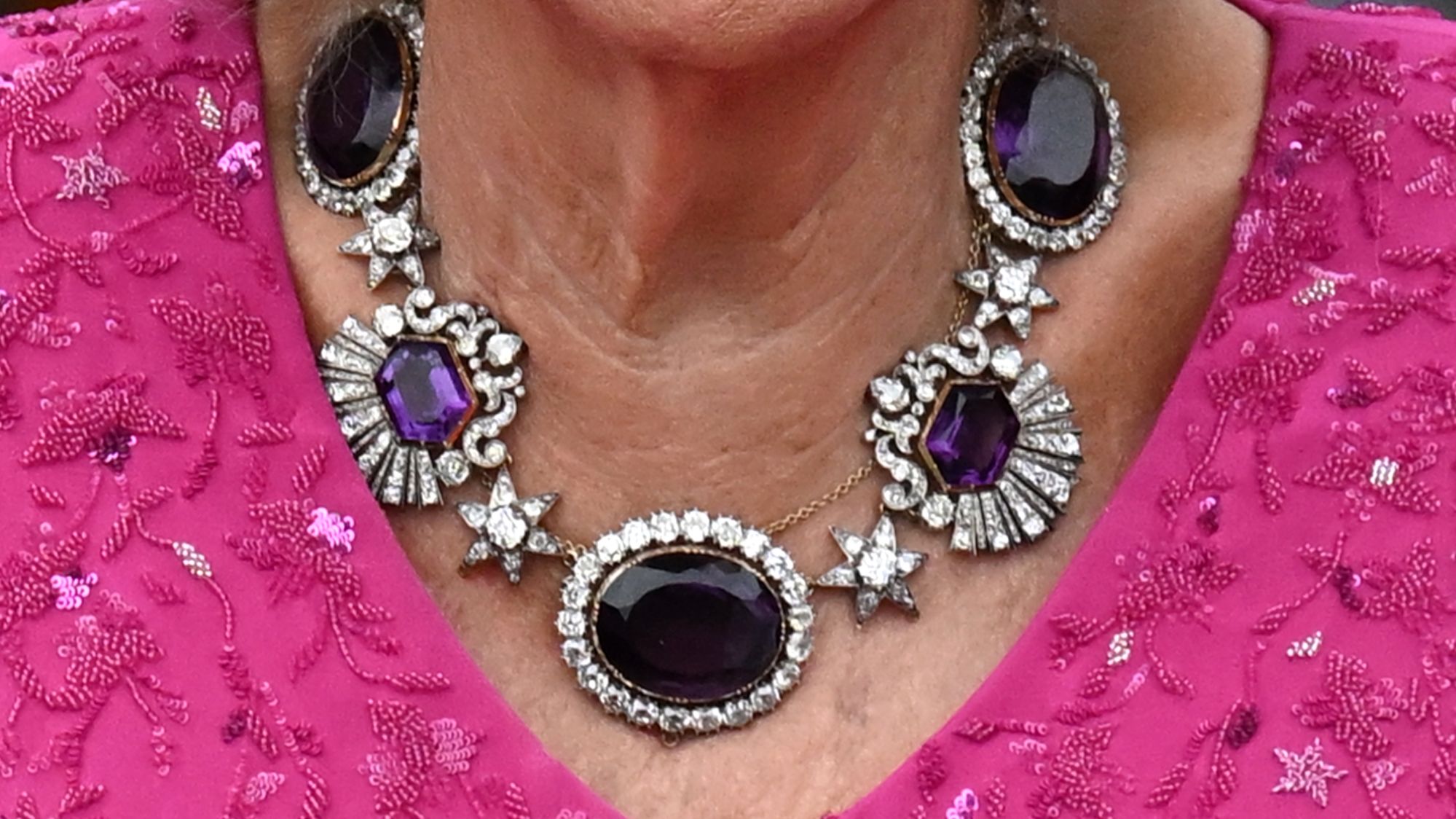 WASHINGTON, DC - APRIL 28: Queen Camilla attends an official state dinner (Photo by Samir Hussein/WireImage)