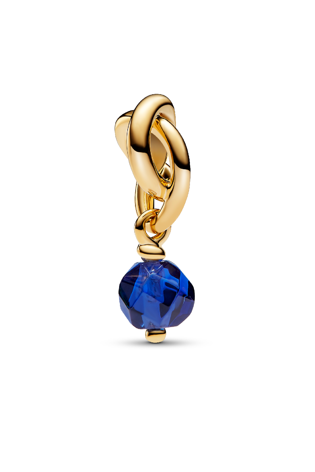 Faceted Blue Eternity Circle Dangle Charm