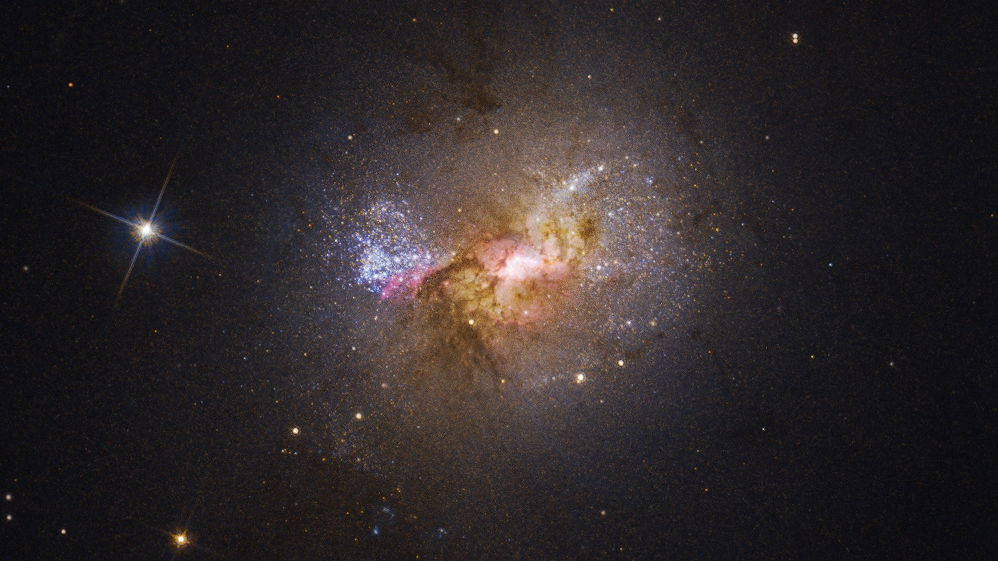 Hubble telescope spots a black hole fostering baby stars in a