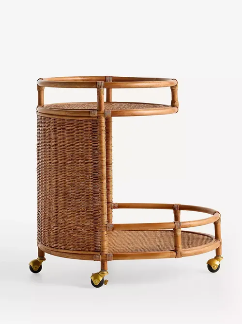 Nalu Woven Rattan Bar Cart