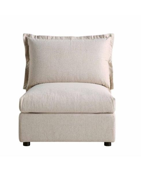 Byron Pillow Edge Beige Fabric Modular Sofa