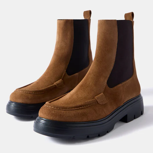 Mint Velvet brown suede Chelsea boots