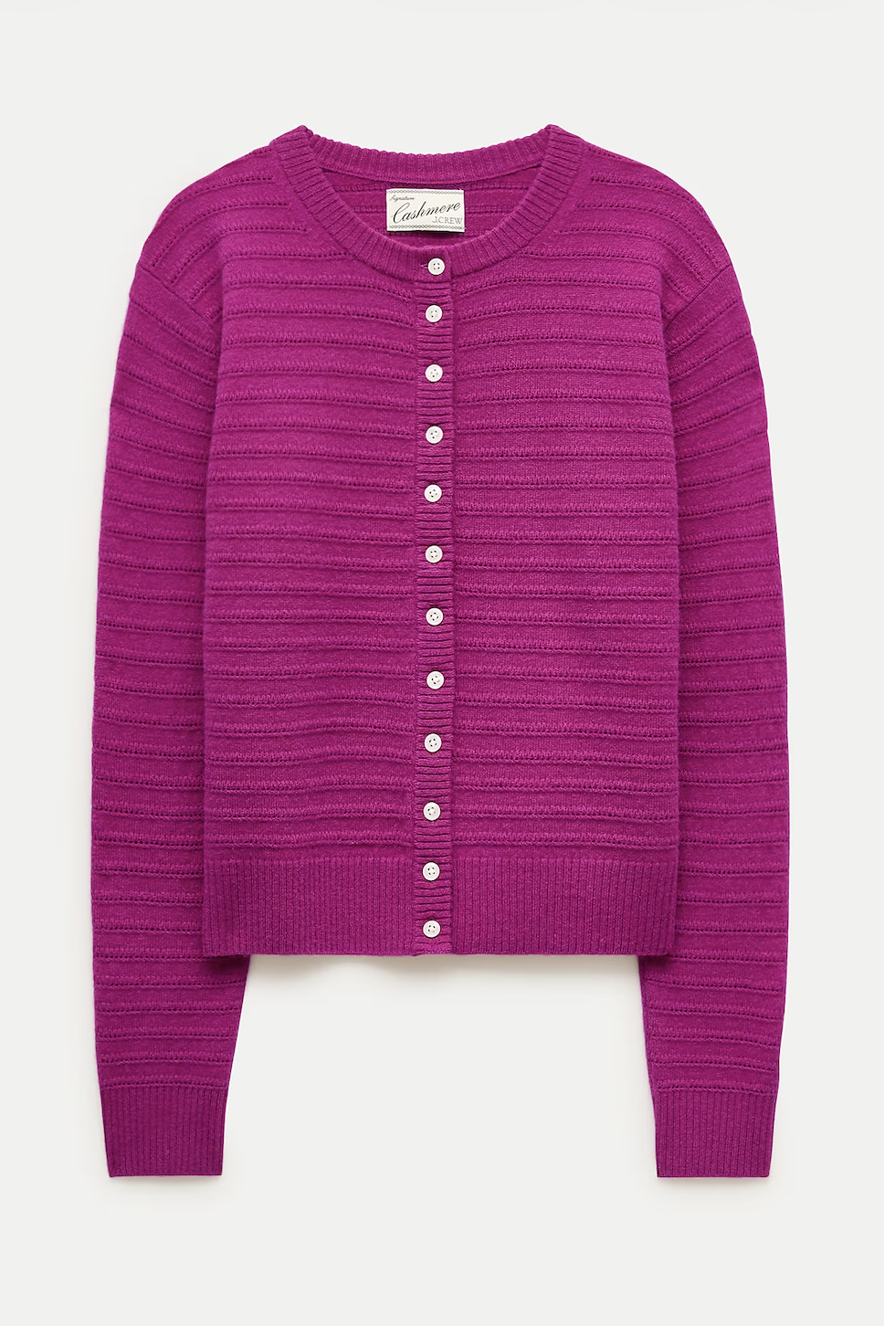 J.Crew, Perfect Cashmere Cardigan in Pointelle-Stitch