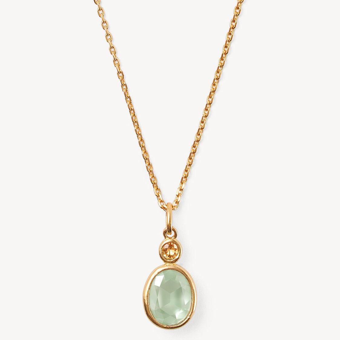 Aspinal Duo Gemstone Pendant Necklace