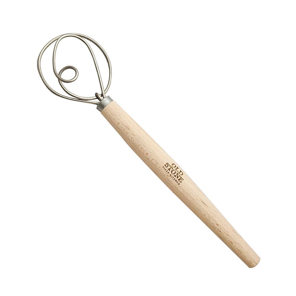 Wood dough whisk