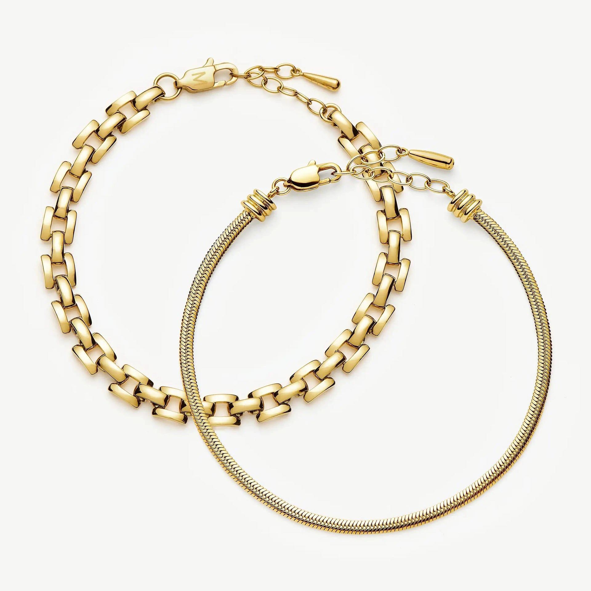 The Timeless Bracelet Set | 18ct Gold Plated - 18ct Gold Plated / S/m - 18.5cm