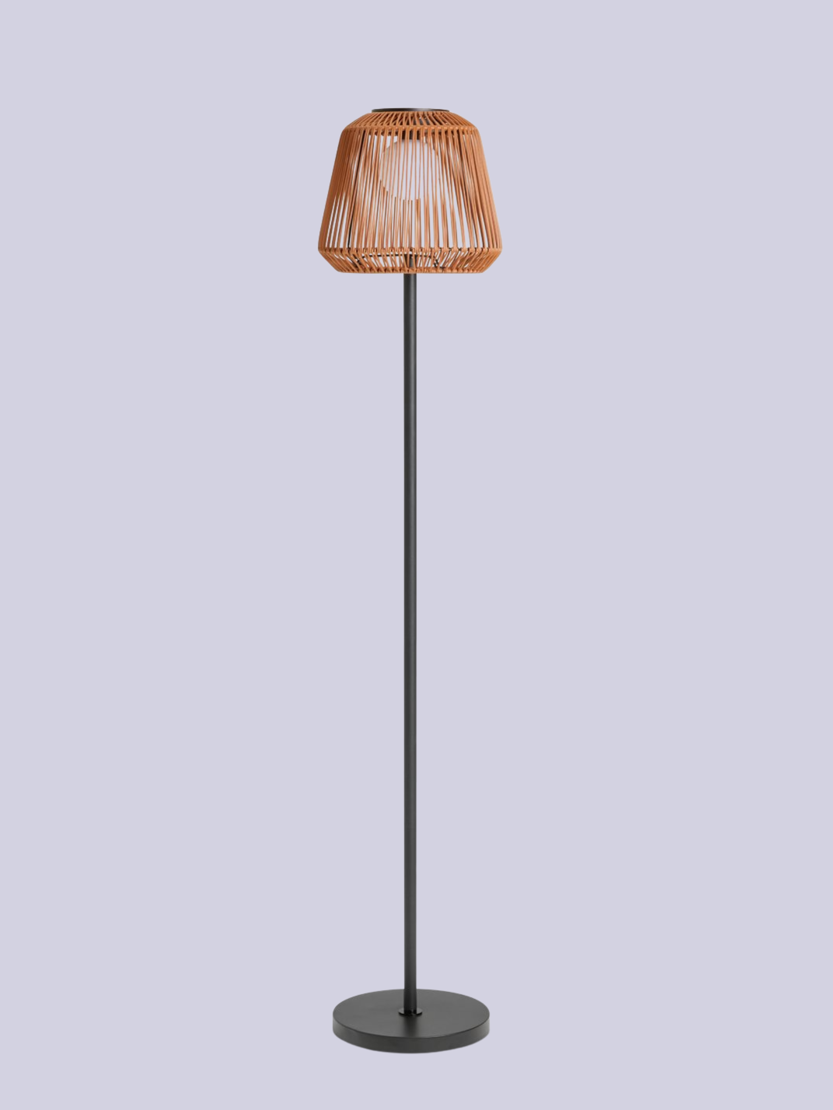 Habitat Solar Rattan Floor Lamp