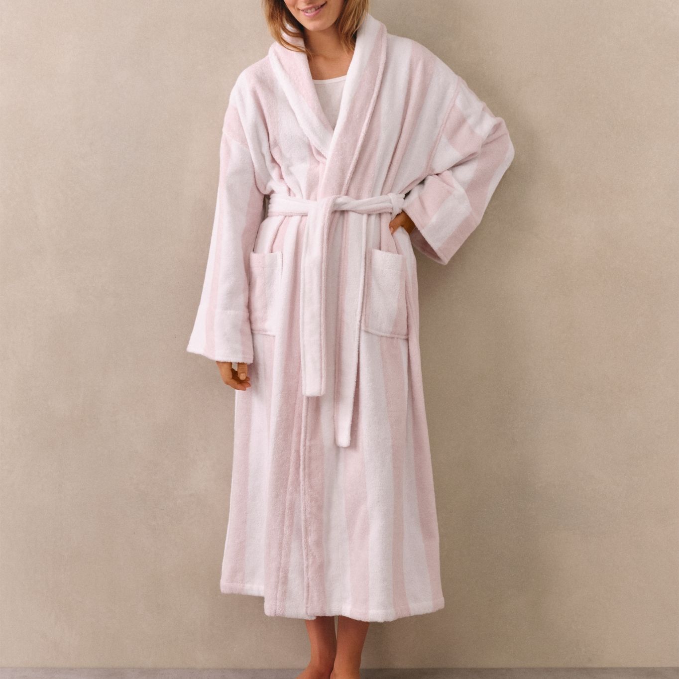 The White Company's Organic Cotton Stripe Robe