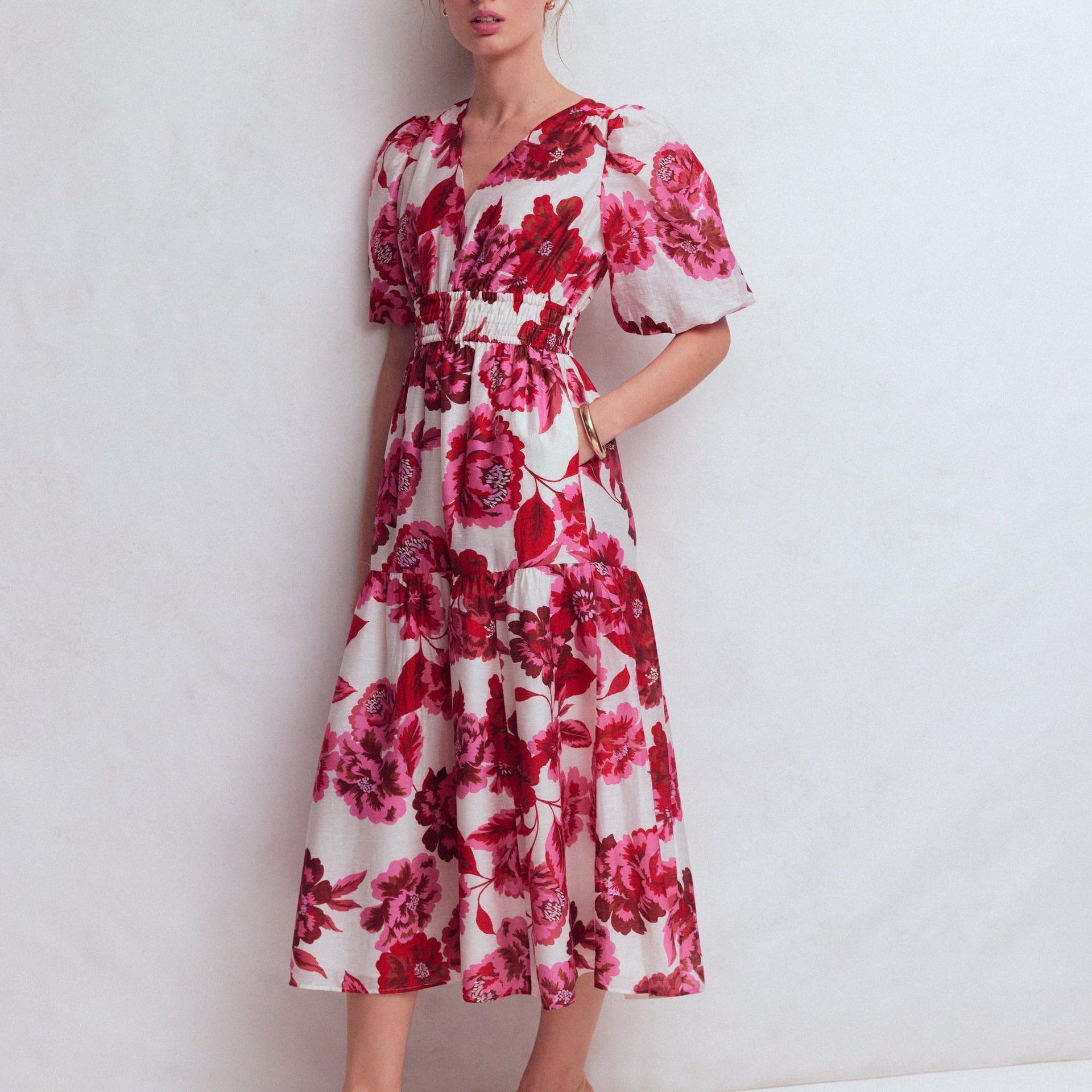 Irene Occasion Dress-Pink Opulent Blossom