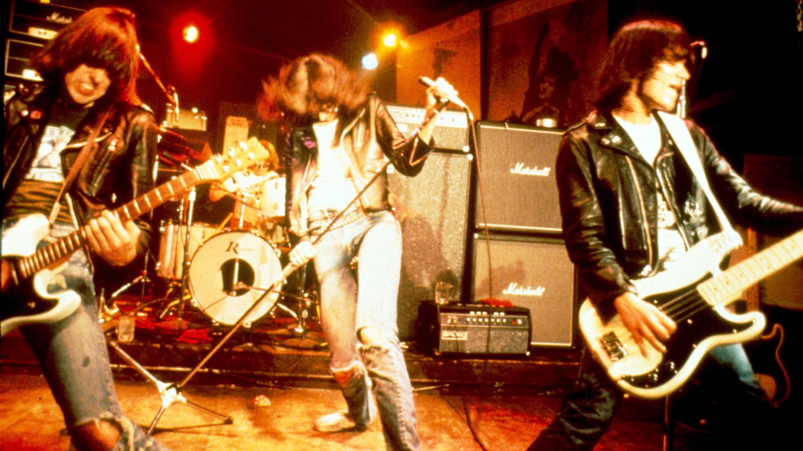 UNITED STATES - JANUARY 01: CBGB&amp;amp;apos;S Photo of Joey RAMONE and RAMONES and Johnny RAMONE and Dee Dee RAMONE, L-R. Johnny Ramone, Joey Ramone, Dee Dee Ramone (Photo by Roberta Bayley/Redferns)