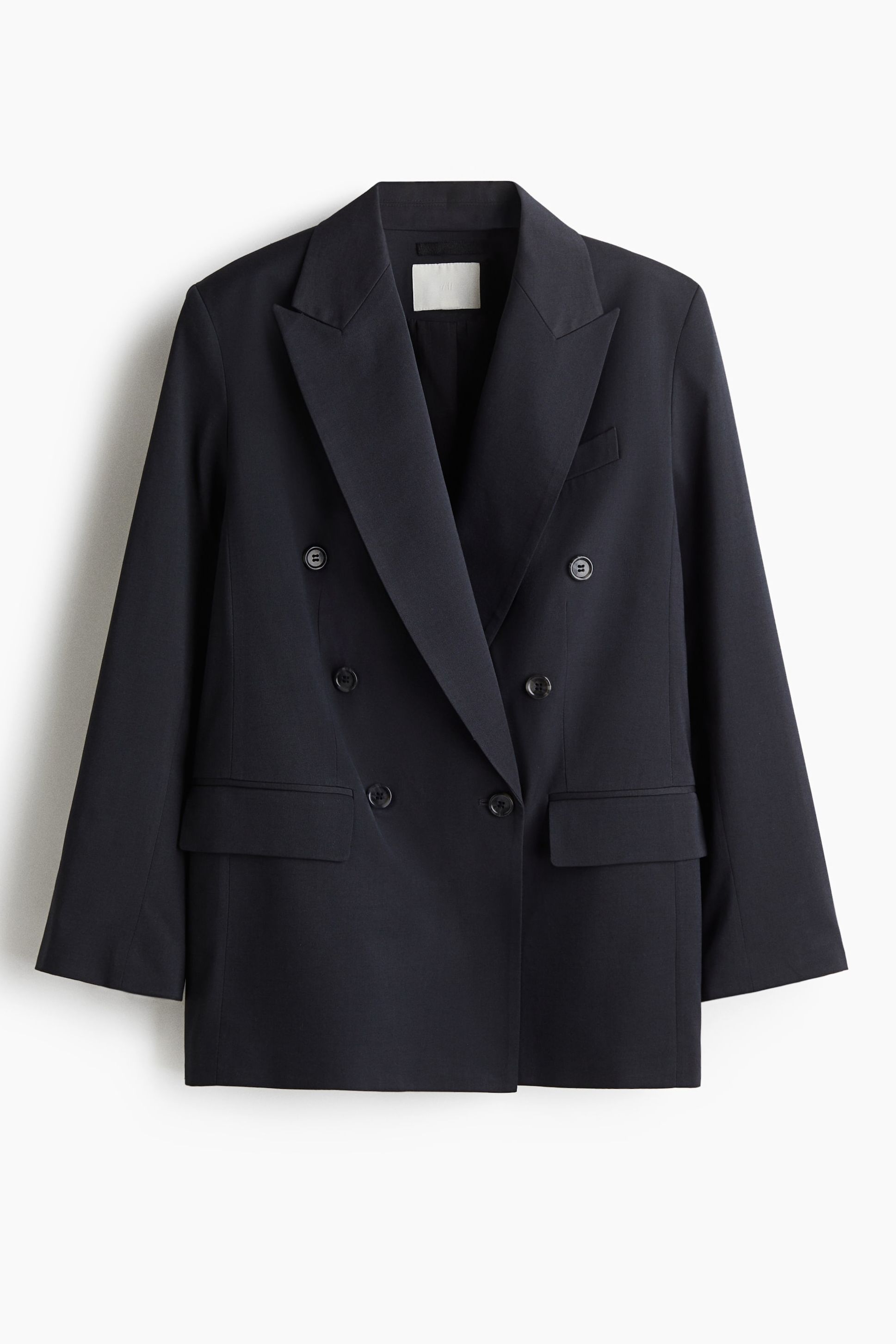 Oversized Twill Blazer - Dark Gray