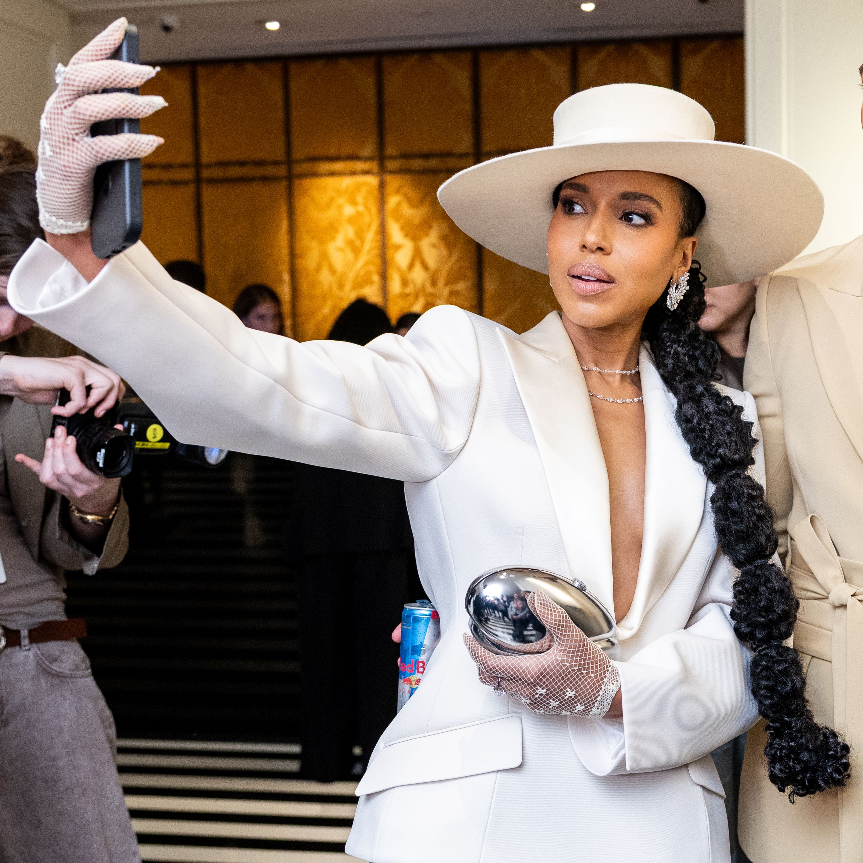 Kerry Washington, Jonathan Simkhai at The Mark Hotel before the 2025 Met Gala: "Superfine: Tailoring Black Style" held at the Metropolitan Museum of Art on May 5, 2025 in New York, New York.