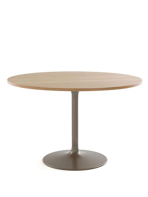 Oak Liliace Tulip Base Round Table