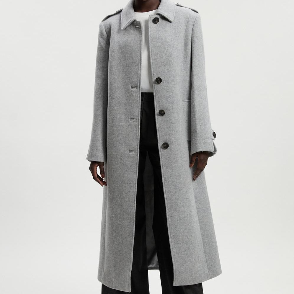 Karen Millen Wool Oversized Single Breasted Coat