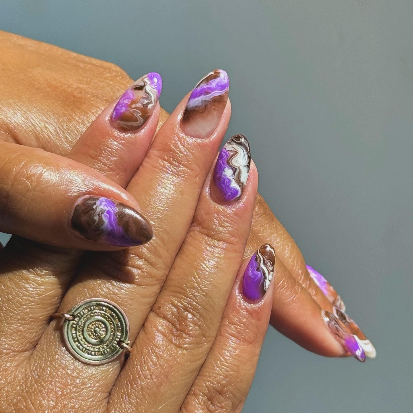 purple manicure