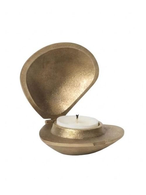 Ferm Living Clam-Shaped Brass Tea Light Holder