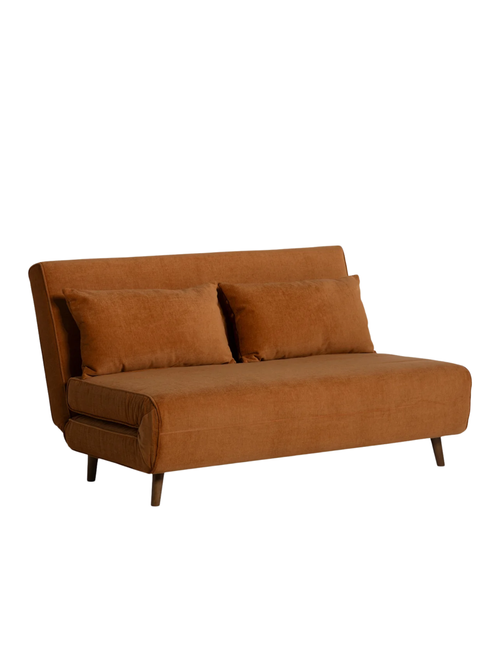 Efren Orange Fabric Sofa Bed