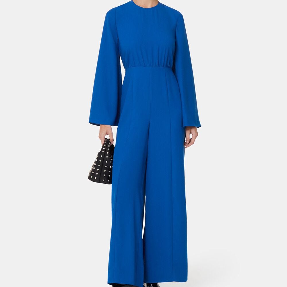Blue Bonnie Gathered Jumpsuit