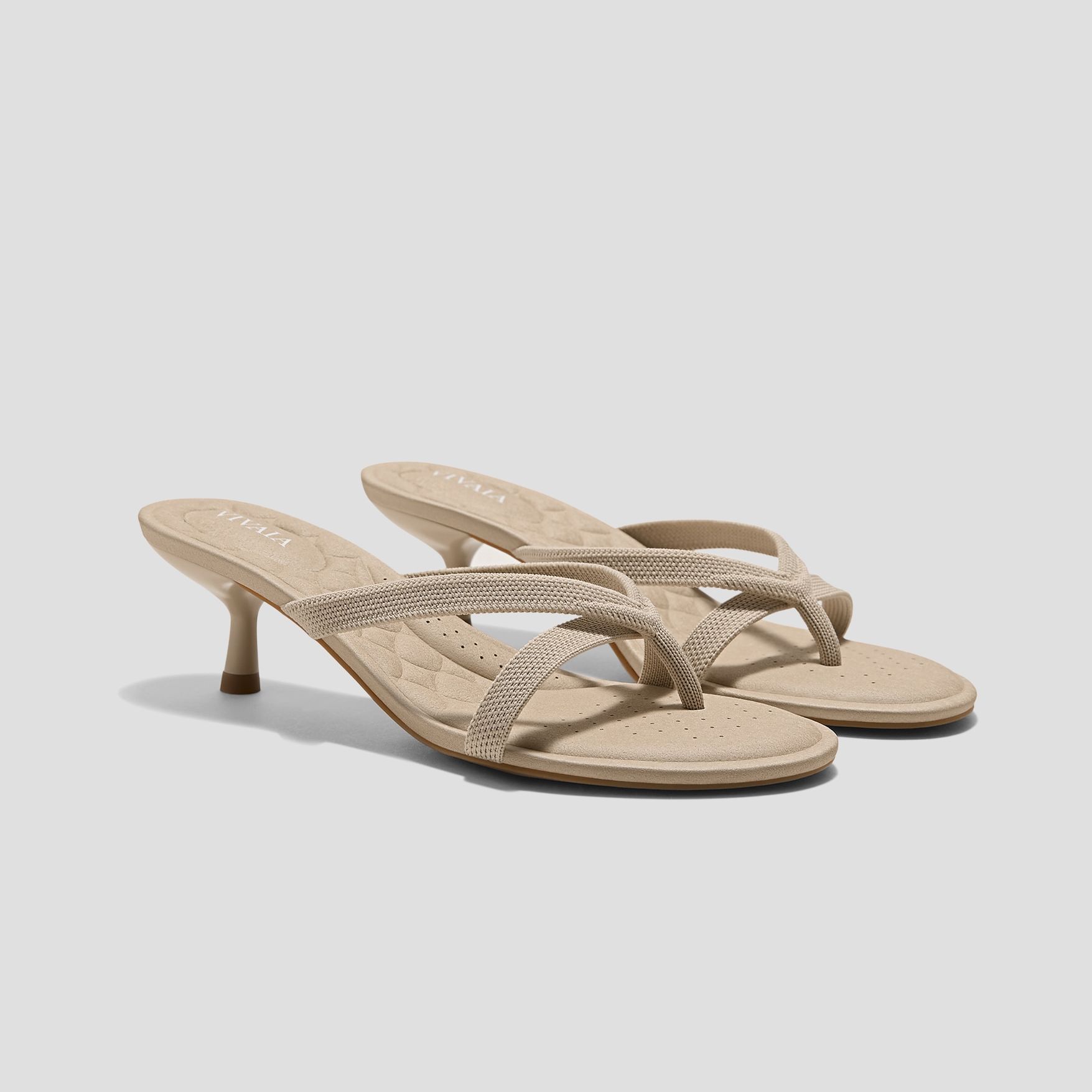 Round-Toe Kitten-Heel Sandals (emeline) - Uk Size 2.5