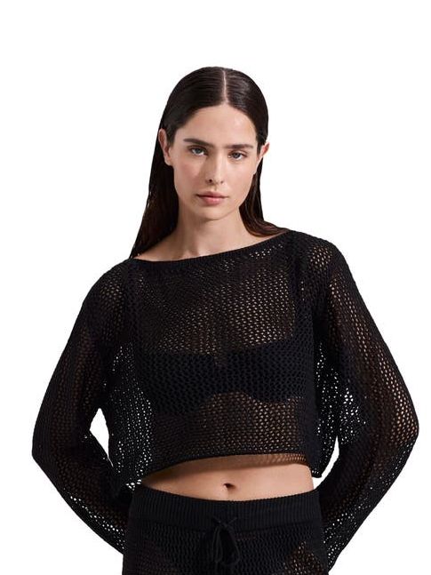 Monaco Net Crochet Crop Top Cover-Up