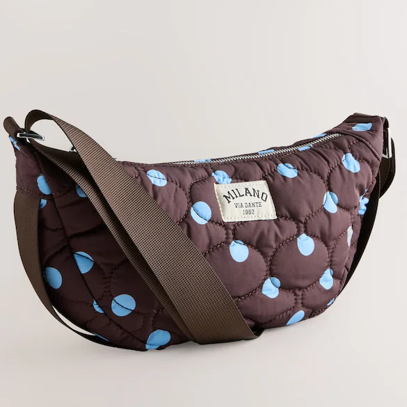 Next, polka dot crossbody bag