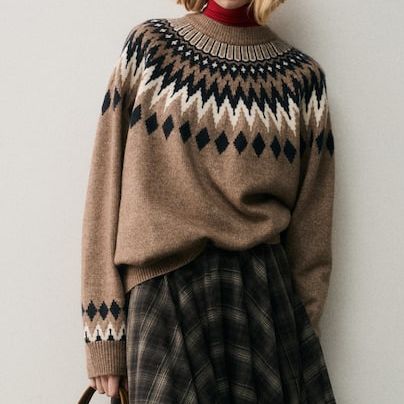 Jacquard-Knit Jumper
