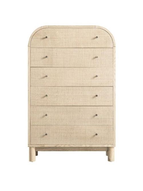 Maude Tall Chest, Natural Ash With Raffia