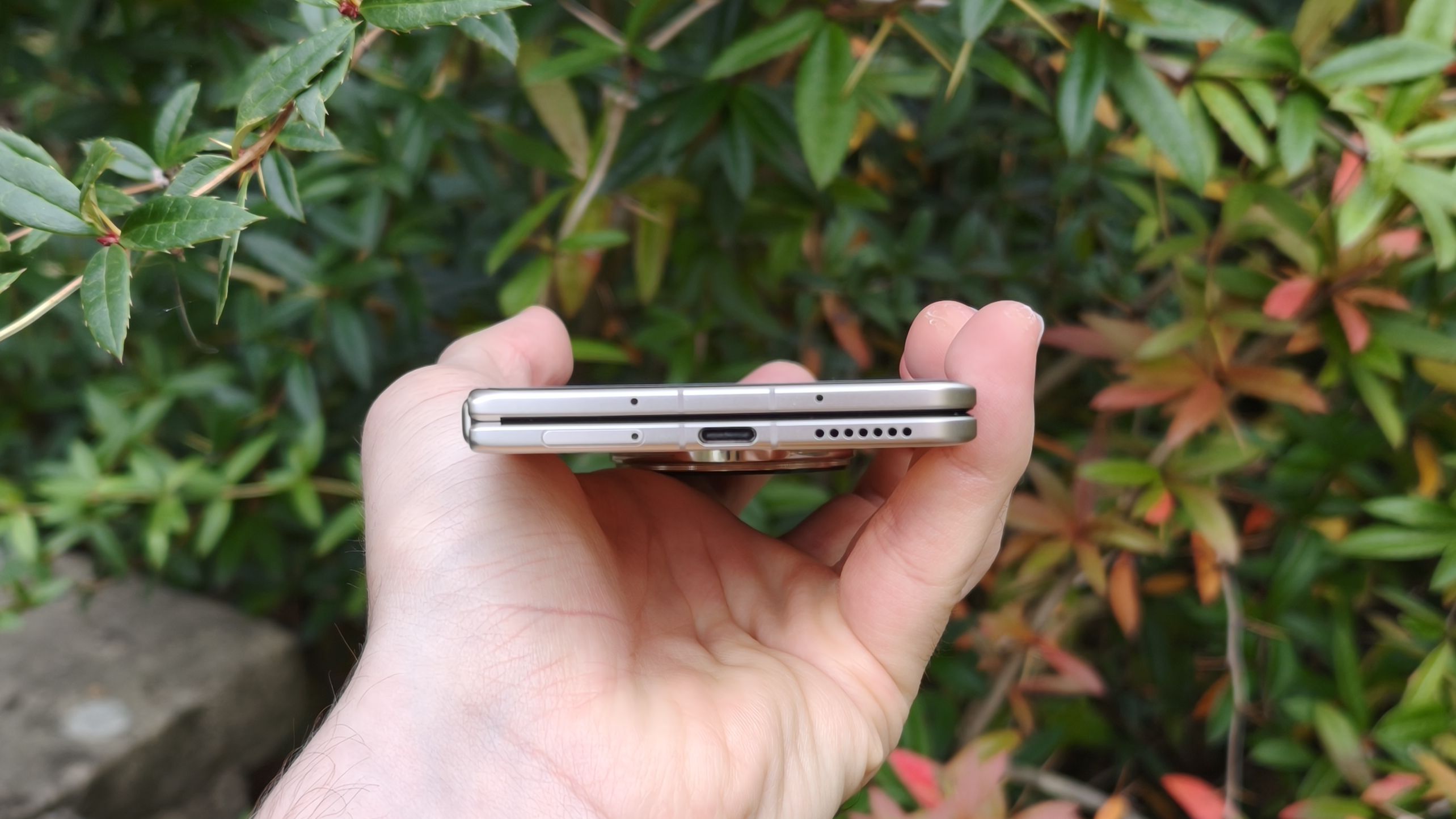 The Honor Magic V5 USB-C port