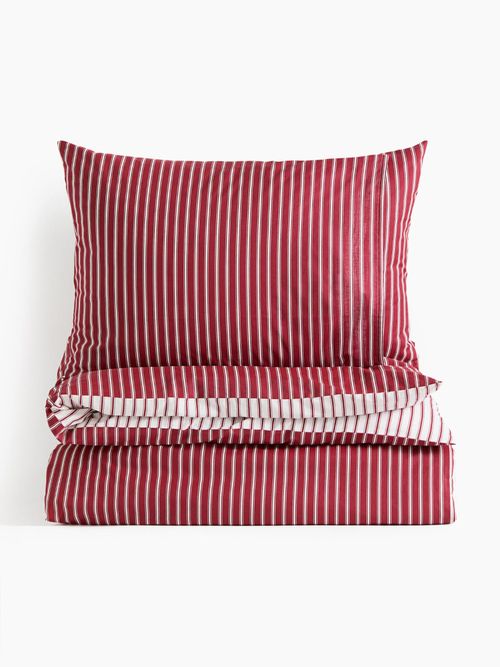 Striped Cotton Double/king Duvet Cover Set