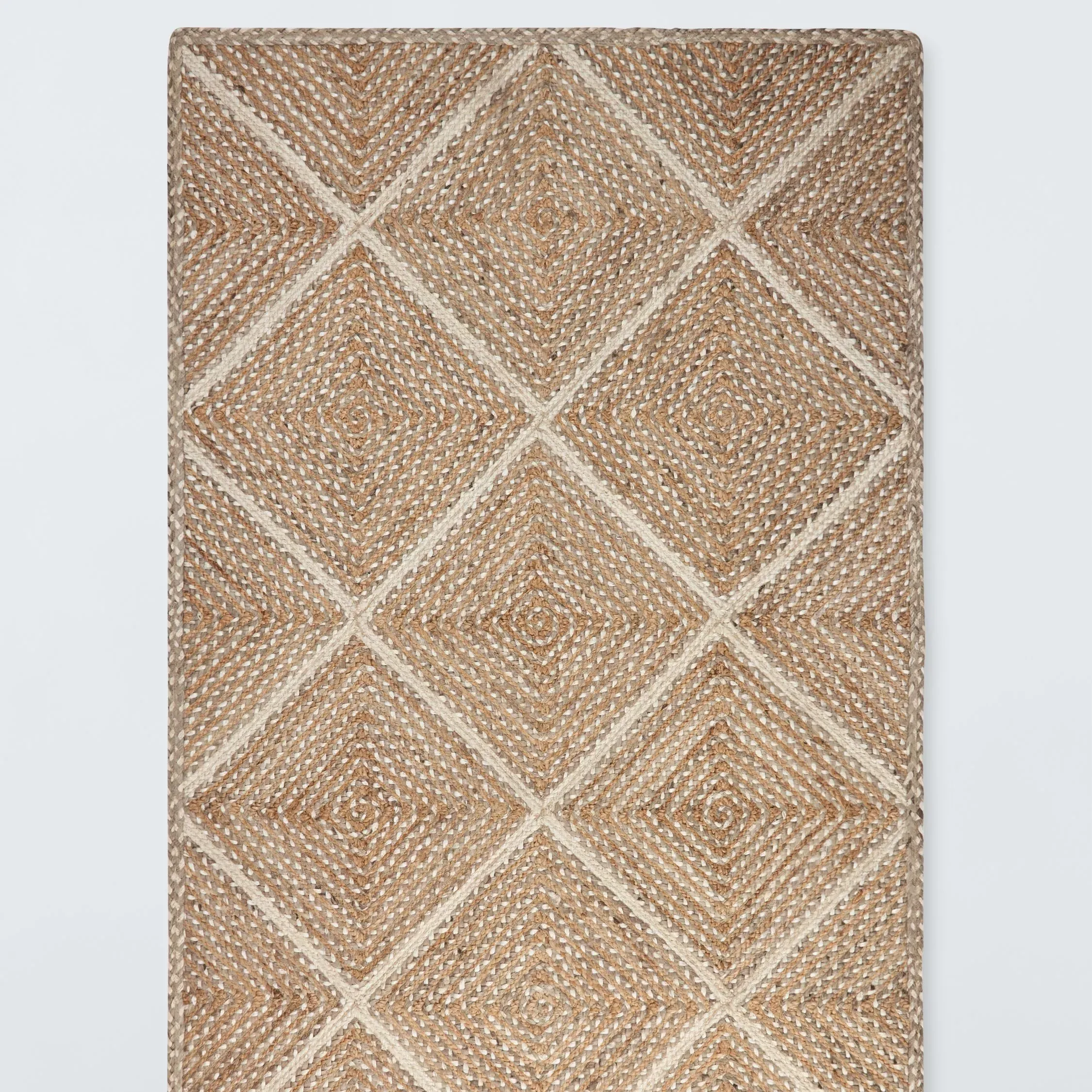 John Lewis Diamond Skye Jute Rug, Natural