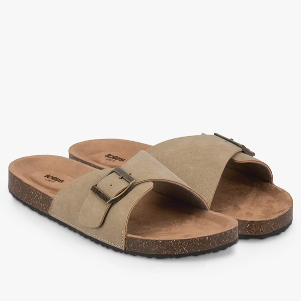 totes, Single Buckle Slider Sandals